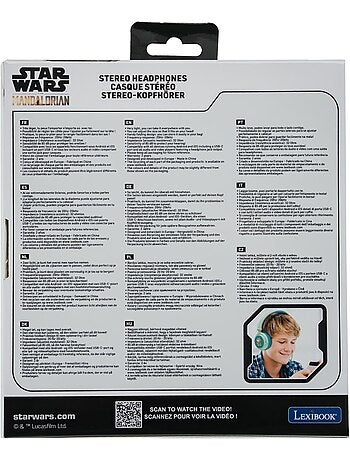 Casque st?r?o filaire pliable avec limitation de volume d'?coute Star Wars