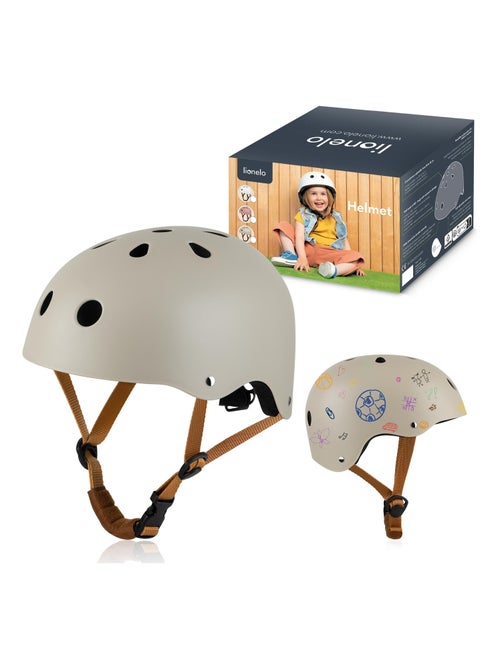 Casque vélo enfant - LIONELO - 50-56 cm - Possibilité de décoration -  Certification Intertek - Kiabi