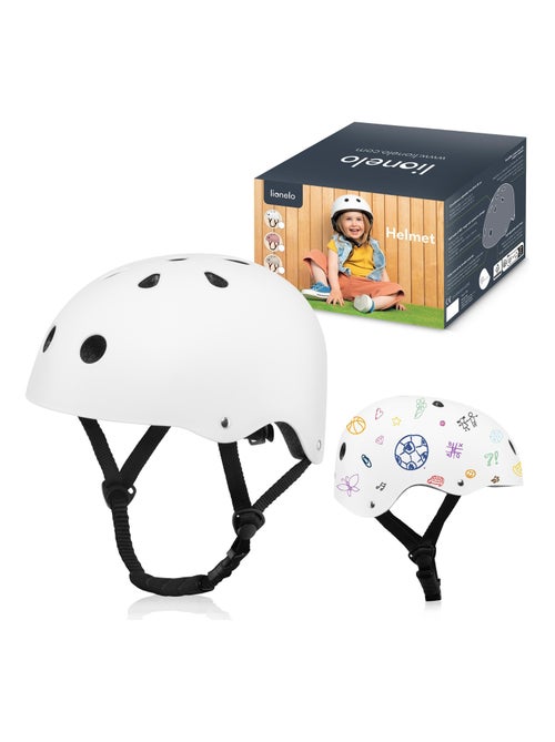 Casque vélo enfant - LIONELO - 50-56 cm - Possibilité de décoration -  Certification Intertek - Kiabi