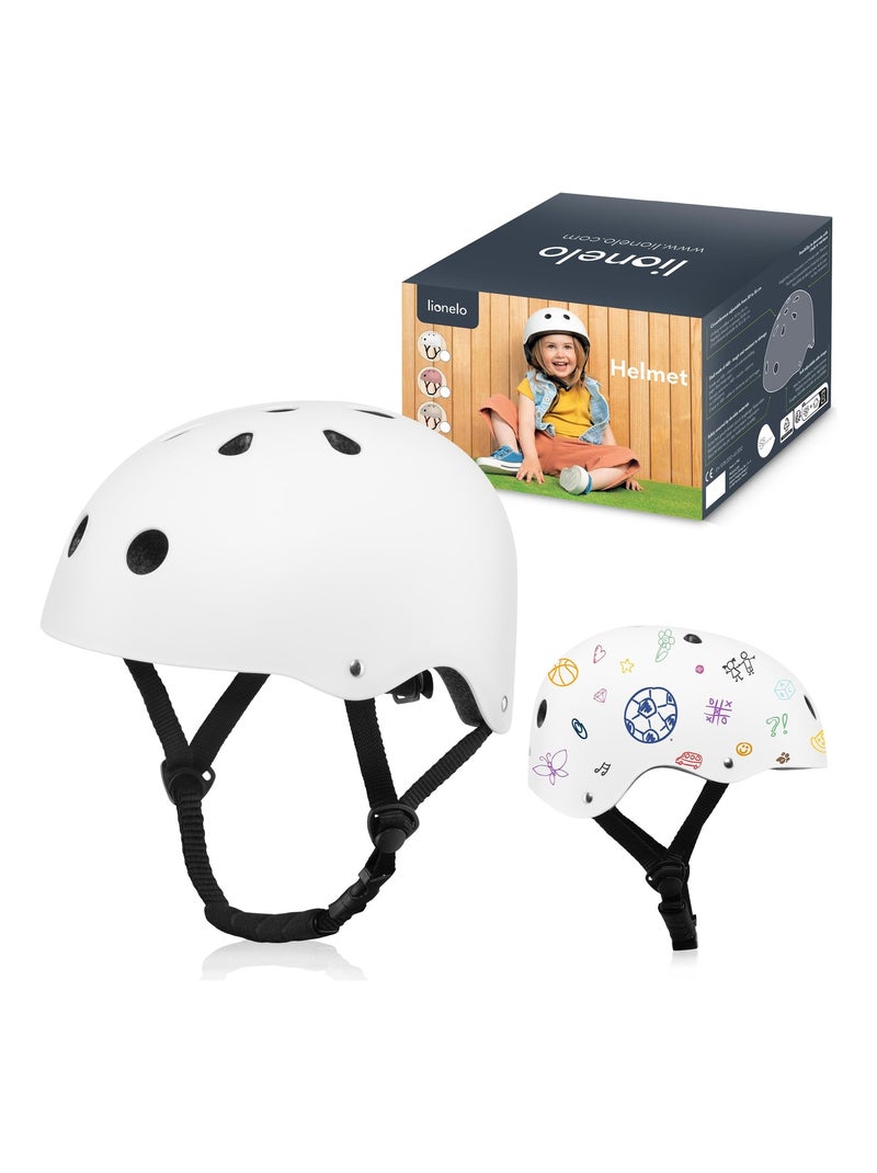 Casque vélo enfant - LIONELO - 50-56 cm - Possibilité de décoration -  Certification Intertek Blanc - Kiabi