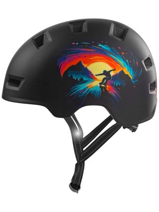 Casque vélo et skate | Patinage Noir M (54-57 cm) | Certifié EN1078