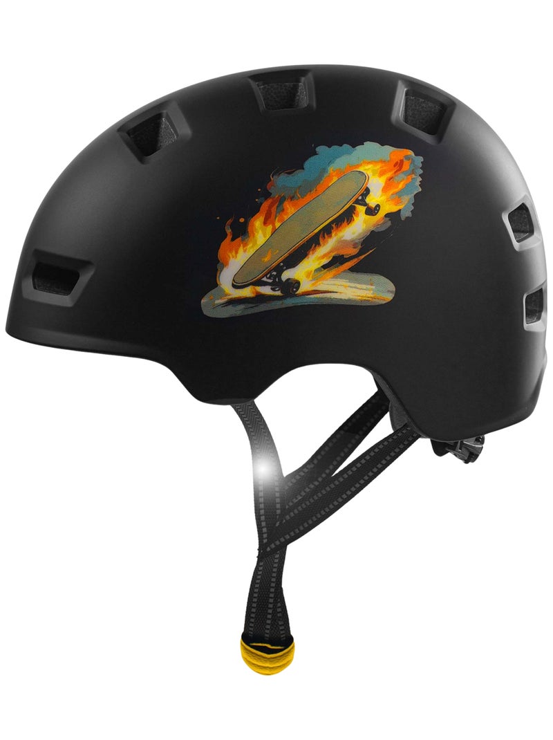 Casque vélo et skate | Skateboard Noir L (57-61 cm) | Certifié EN1078 Noir Noir - Kiabi