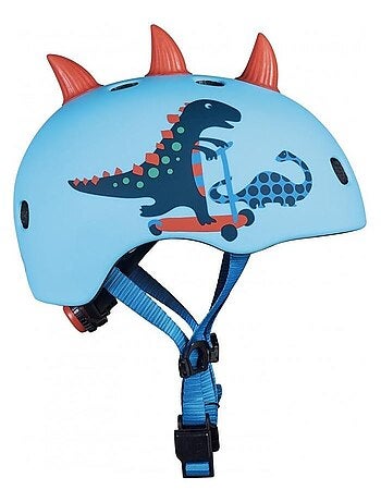 Casque Vélo Et Trottinette Dinosaure 3d Boucle Magnétique Lumière Led Intégrée Taille M