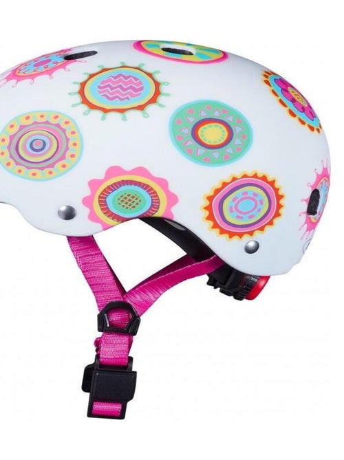 Casque Vélo et Trottinette Doodle Dots  boucle magnétique  lumière LED intégrée  Taille S - Kiabi