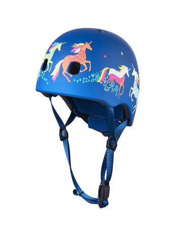 Casque Velo Et Trottinette Licorne Boucle Magnétique Lumière Led Intégrée Taille S