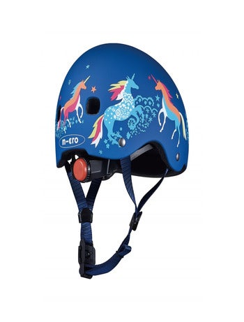 Casque Velo Et Trottinette Licorne Boucle Magnétique Lumière Led Intégrée Taille S