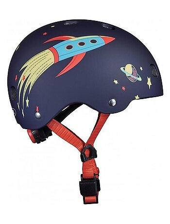 Casque Vélo Et Trottinette Rocket Boucle Magnétique Lumière Led Intégrée Taille S