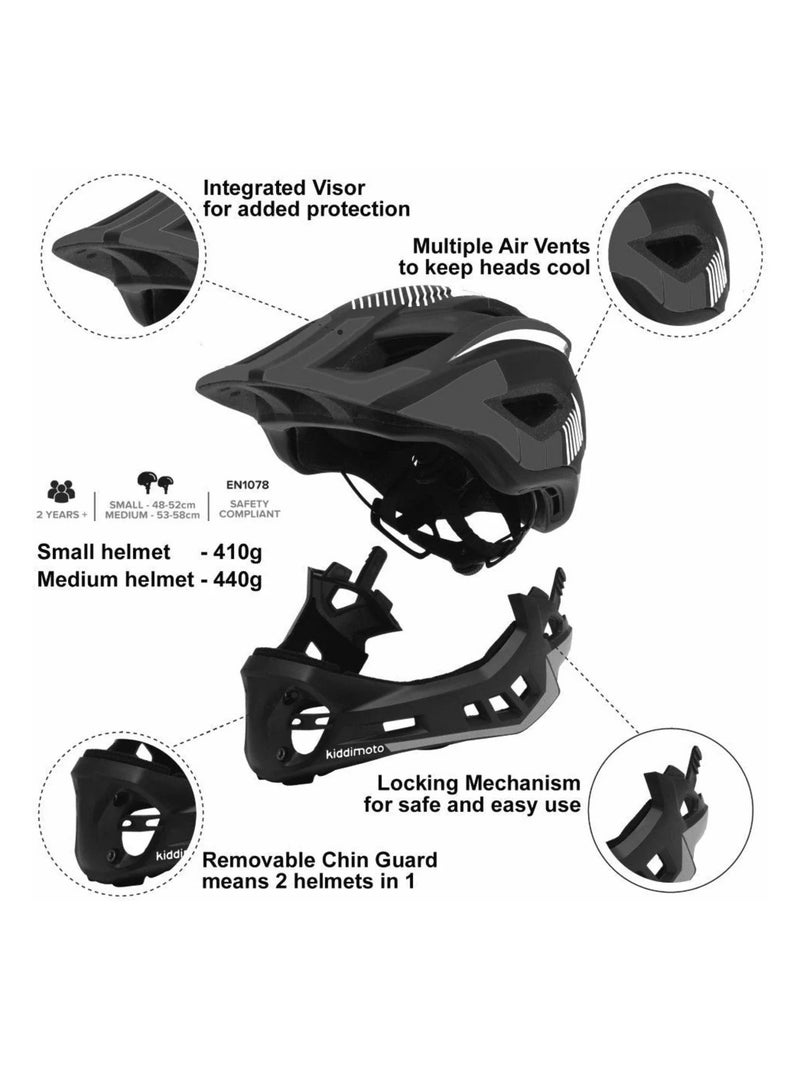 Casque vélo intégral noir rouge bleu S Noir - Kiabi