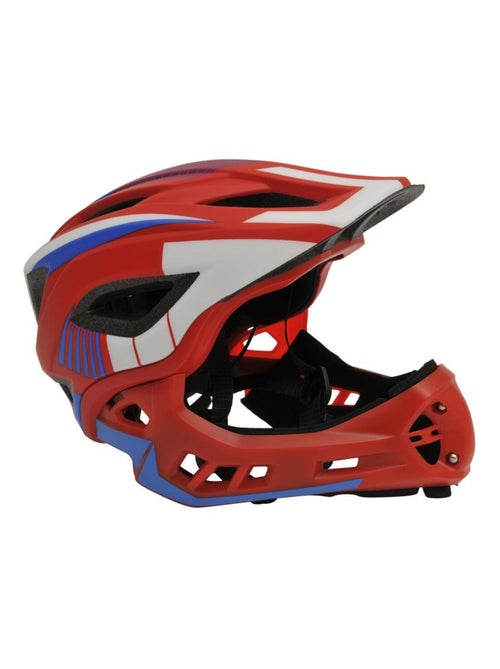 Casque vélo intégral rouge S - Kiabi