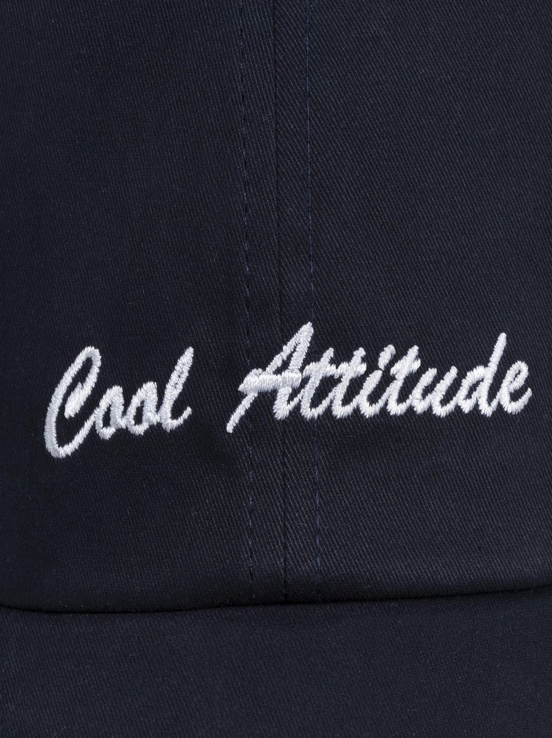 Casquette 100% coton, ajustable, message brodé Happy Kid mixte enfant Isotoner Bleu marine - Kiabi