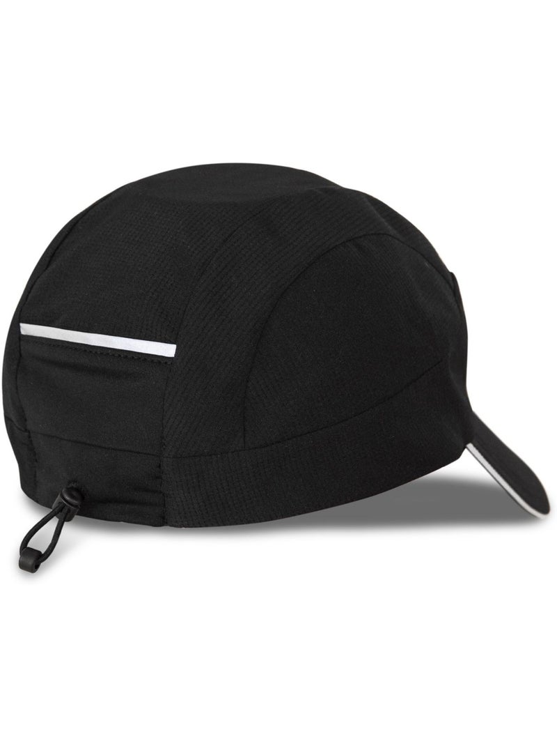 Casquette 5 panneaux en velours et broderie running cap reebok Noir - Kiabi