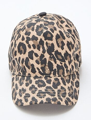 Casquette à motif léopard