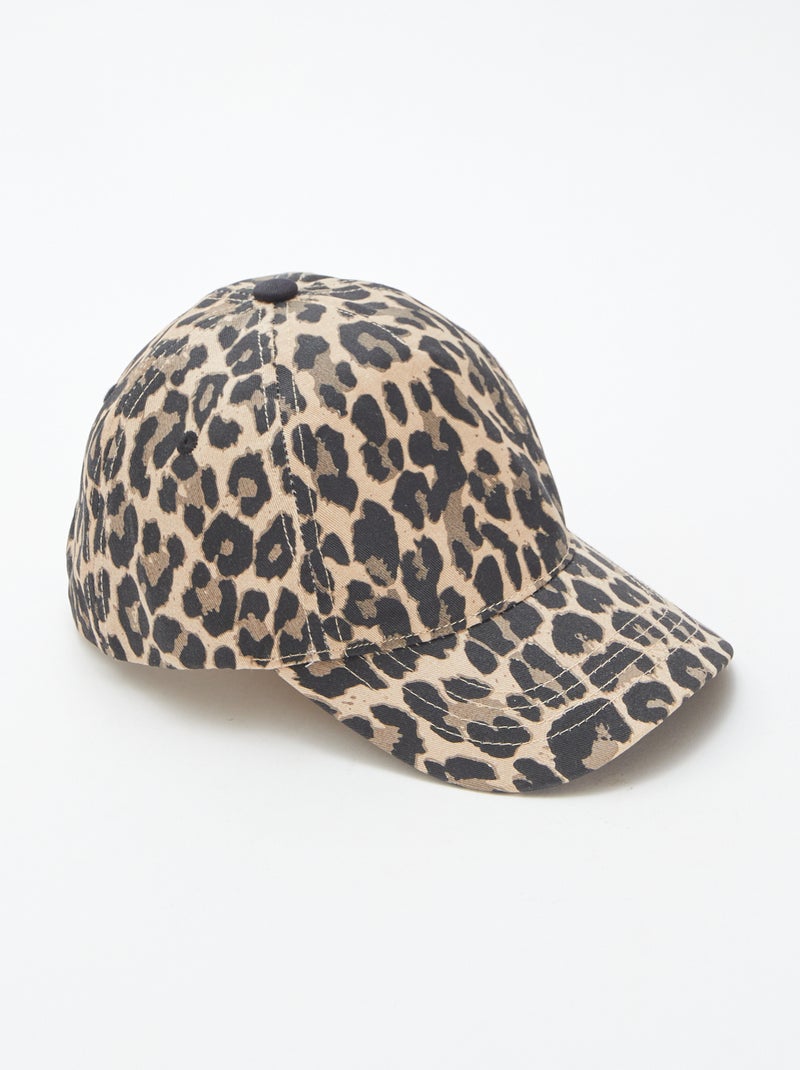 Casquette à motif léopard Beige - Kiabi