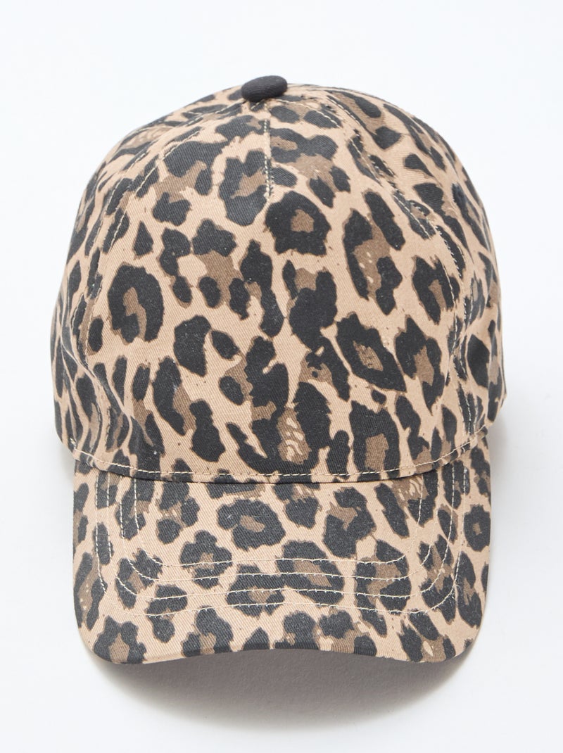 Casquette à motif léopard Beige - Kiabi