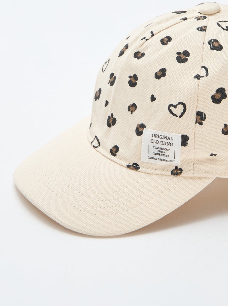 Casquette à motif réglable par scratch Marron - Kiabi