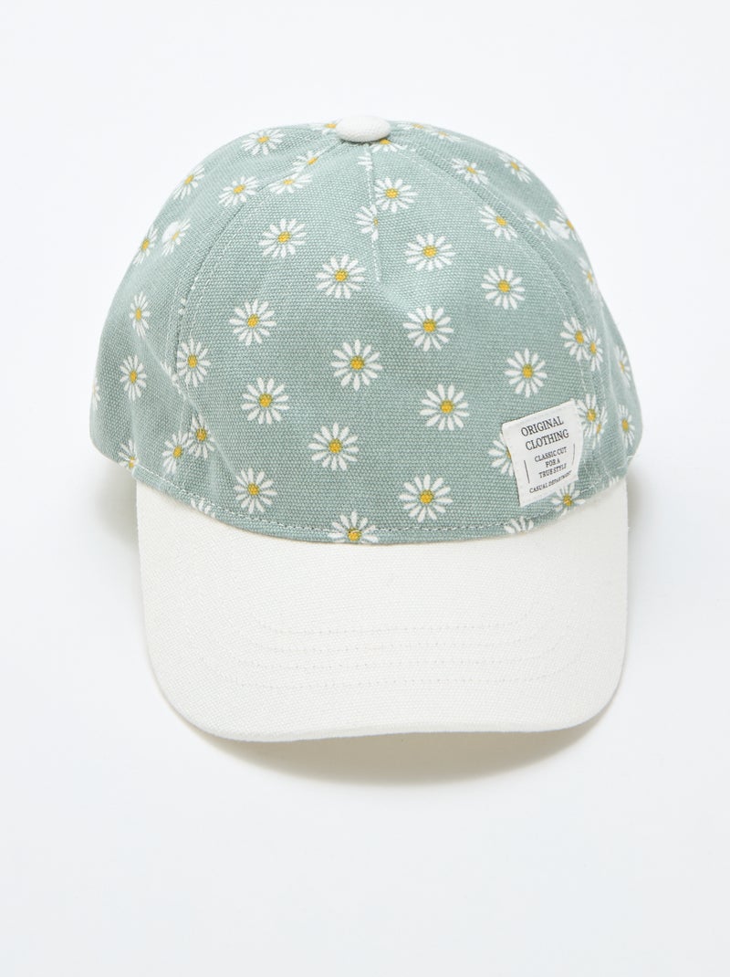 Casquette à motif réglable par scratch Vert - Kiabi