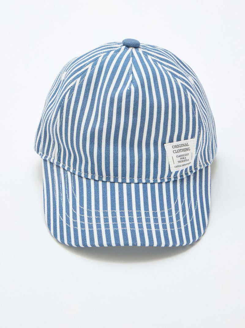 Casquette à rayures Bleu - Kiabi
