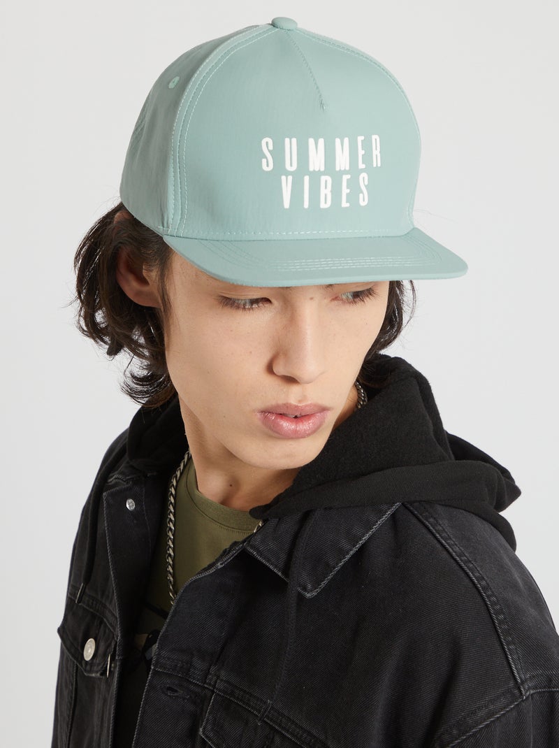 Casquette à visière plate vert - Kiabi