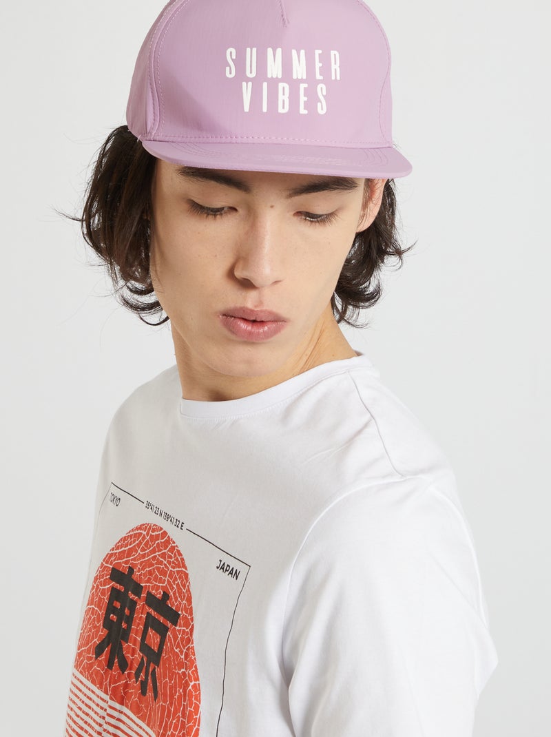 Casquette à visière plate violet - Kiabi