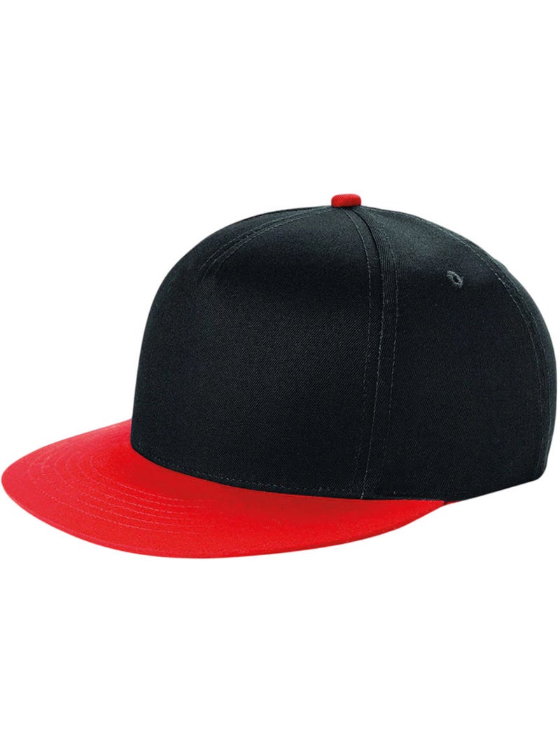 Casquette ajustable - beechfield Noir Rouge - Kiabi