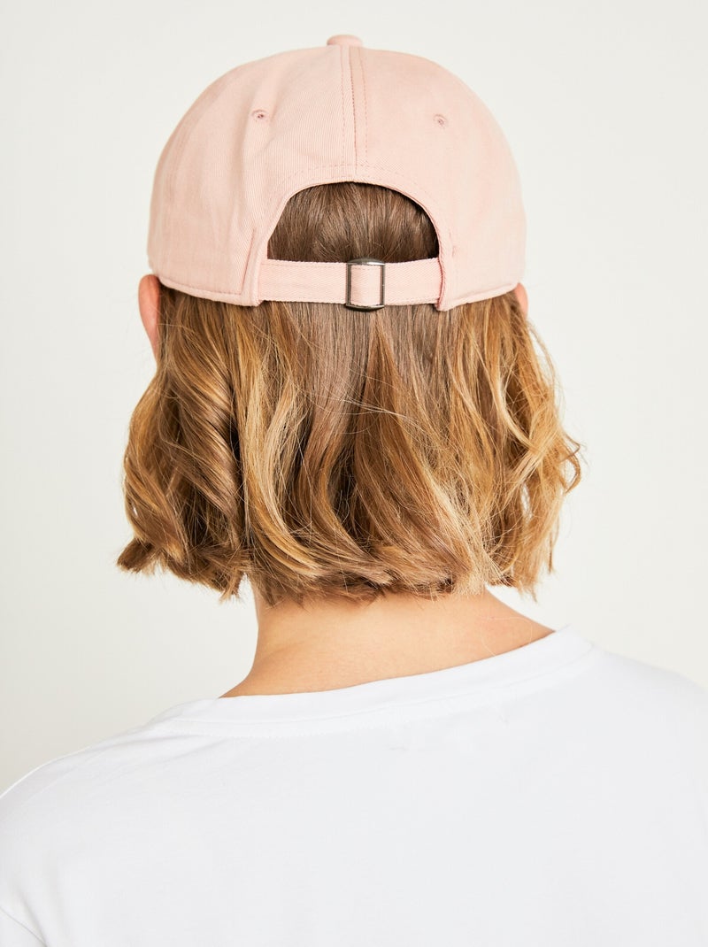 Casquette avec broderie message Rose - Kiabi