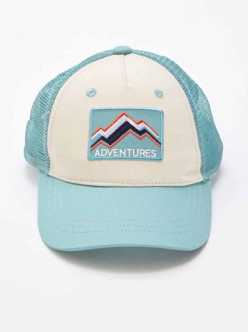 Casquette avec filet + broderie devant Bleu - Kiabi