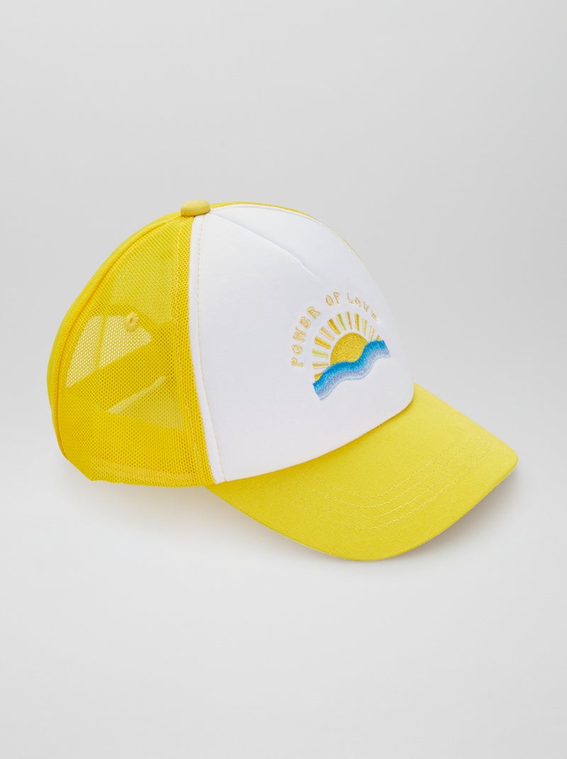 Casquette avec filet Jaune - Kiabi