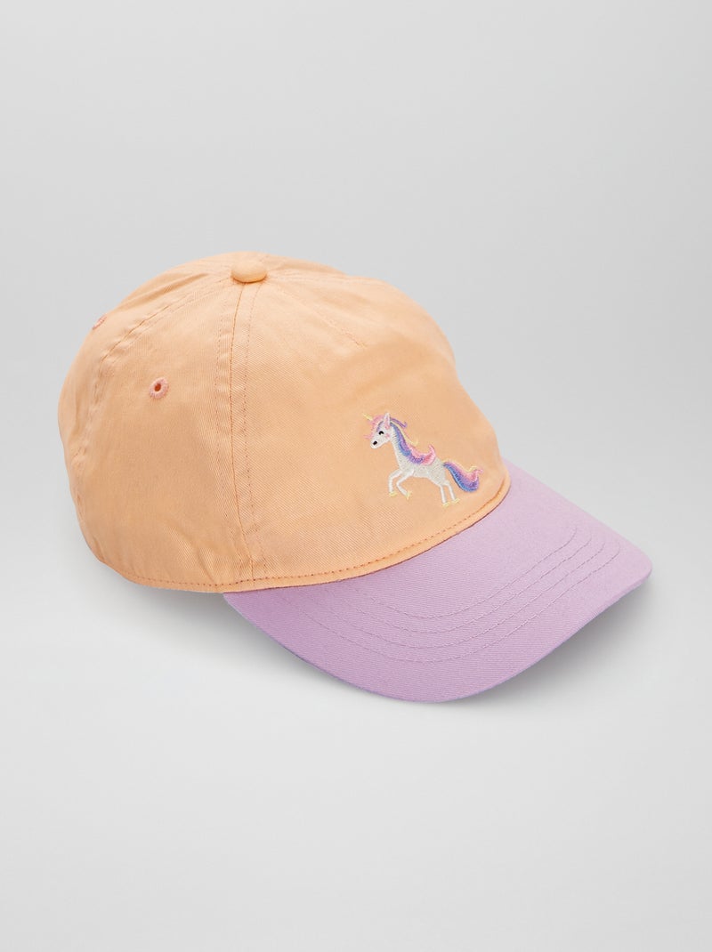 Casquette avec imprimé 'licorne' Violet/orange - Kiabi