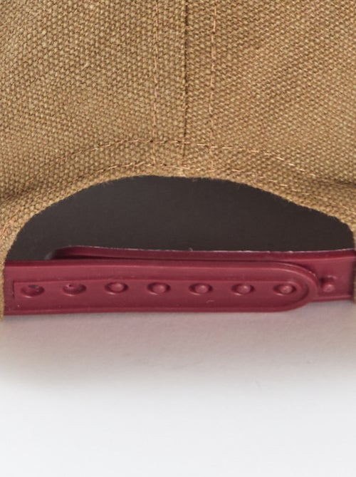 Casquette avec visière en matière côtelée - Kiabi