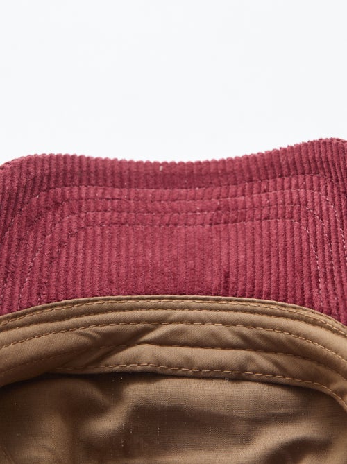 Casquette avec visière en matière côtelée - Kiabi