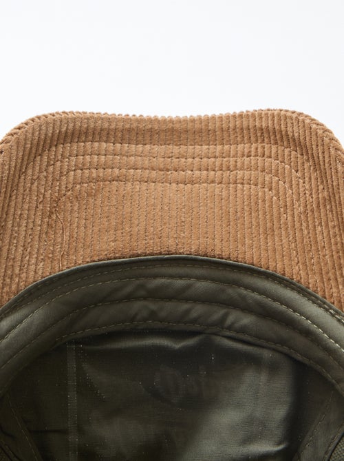 Casquette avec visière en matière côtelée - Kiabi