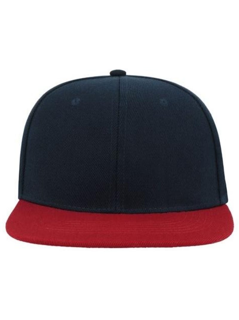Casquette avec visière plate - mixte - atlantis Marine/Rouge - Kiabi