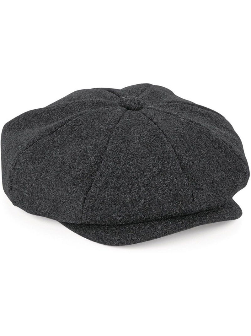 Casquette baker boy unisexe en laine melton pour adultes - beechfield Gris foncé - Kiabi