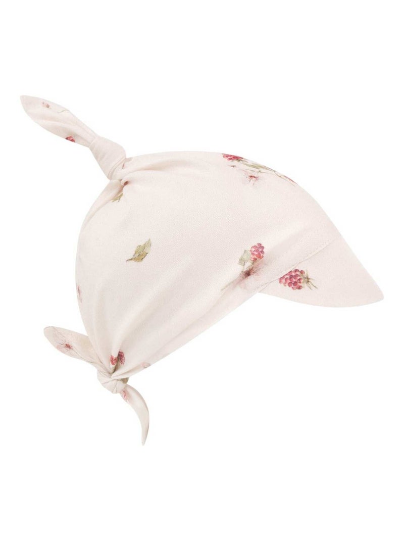 Casquette bandana bébé en bambou FRAMBOISE Blanc - Kiabi