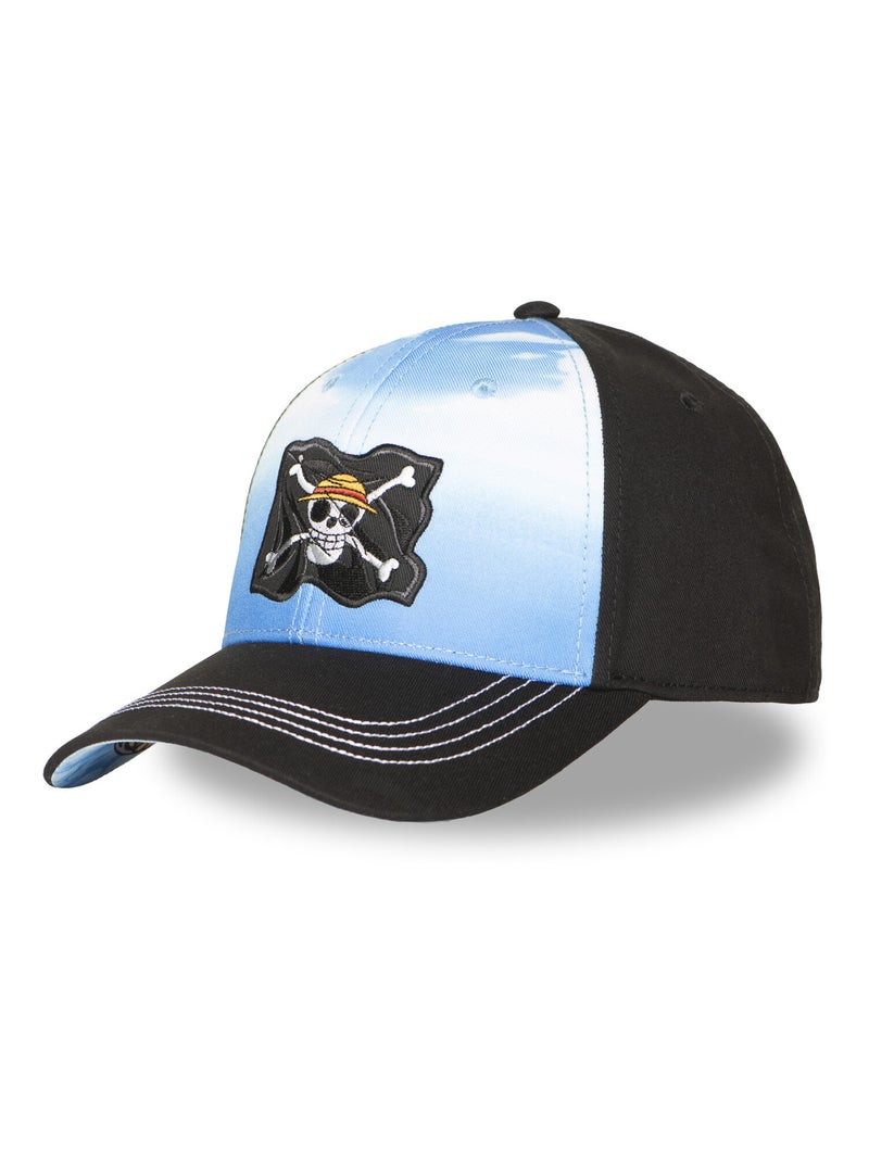 Casquette  Baseball adulte One Piece Sunny Freegun Noir Bleu Blanc - Kiabi