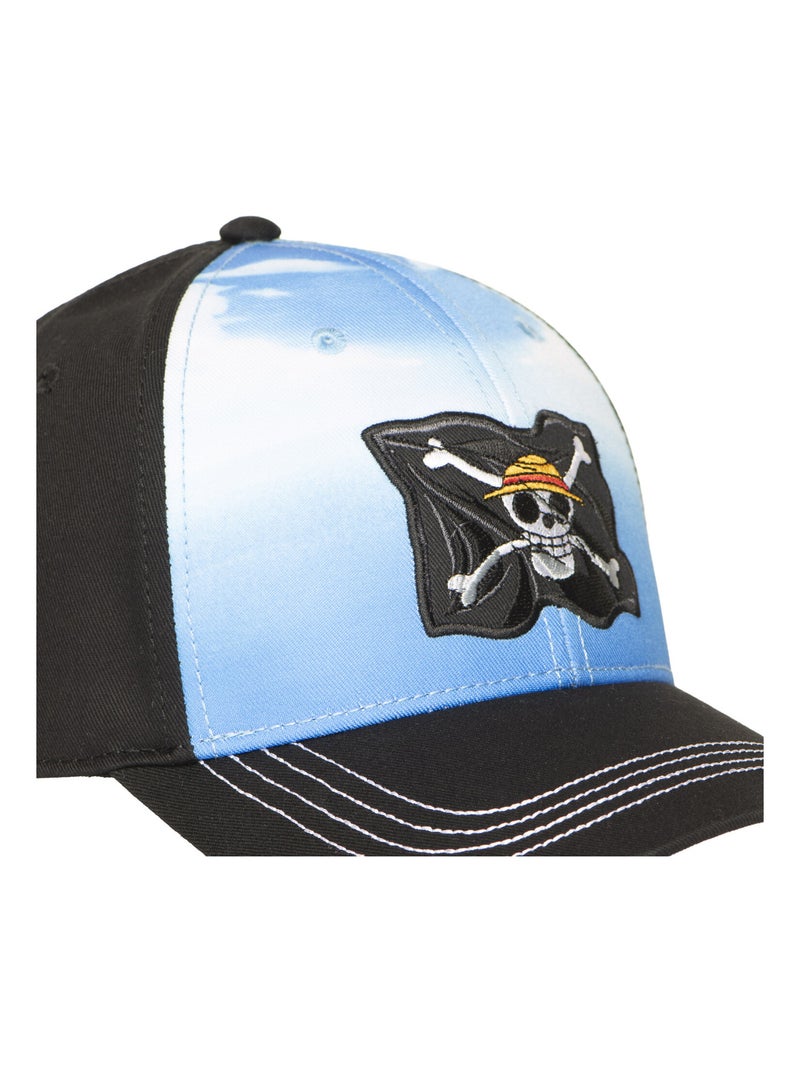 Casquette  Baseball adulte One Piece Sunny Freegun Noir Bleu - Kiabi