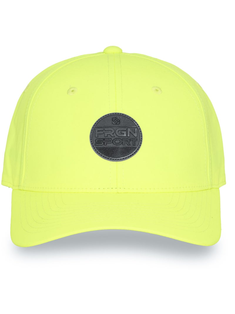 Casquette baseball avec écusson rond PU et réglage par cordon FRGN Freegun Jaune - Kiabi