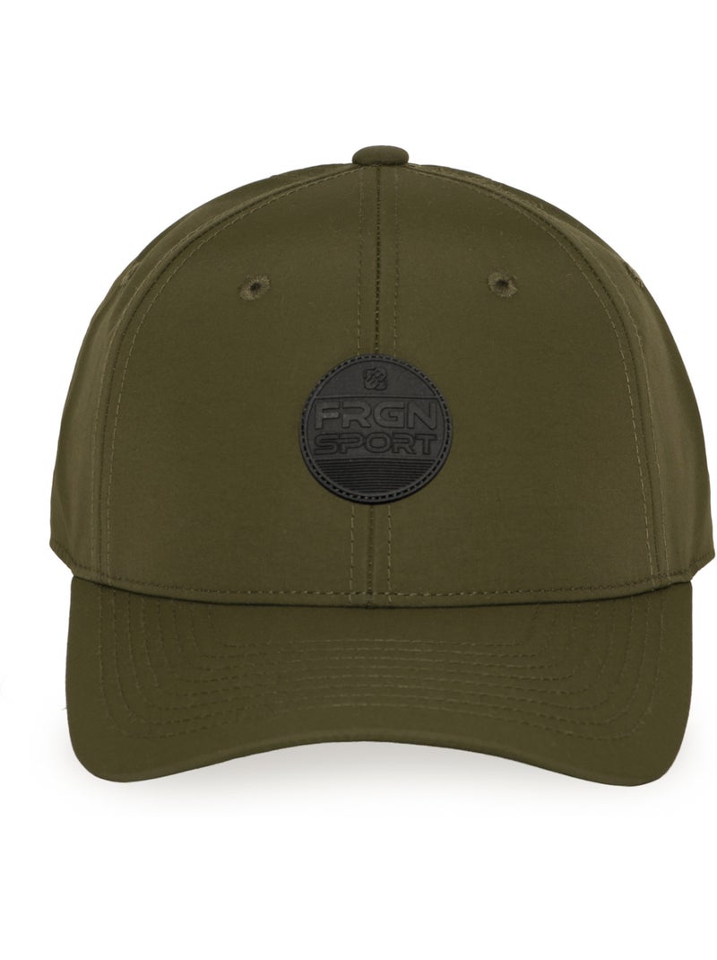 Casquette baseball avec écusson rond PU et réglage par cordon FRGN Freegun Vert kaki - Kiabi
