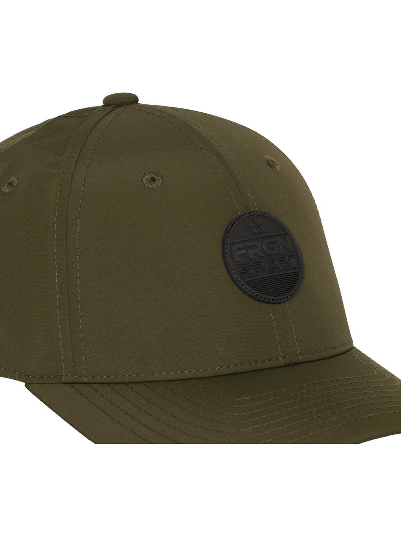Casquette baseball avec écusson rond PU et réglage par cordon FRGN Freegun Vert kaki - Kiabi