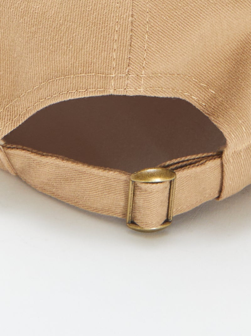 Casquette baseball en coton BEIGE - Kiabi