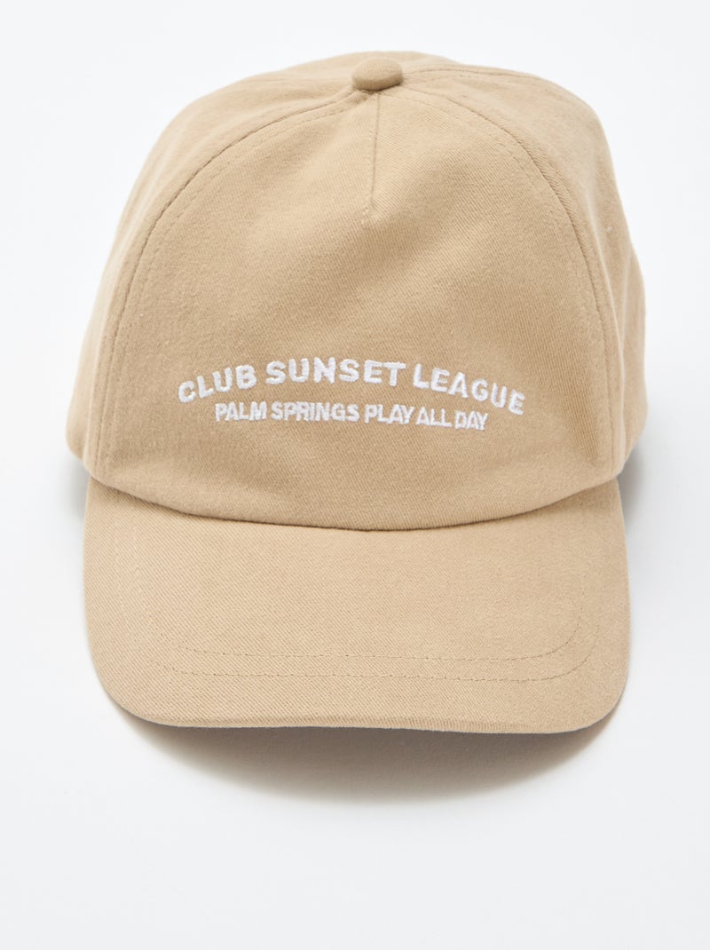 Casquette baseball en coton Beige - Kiabi