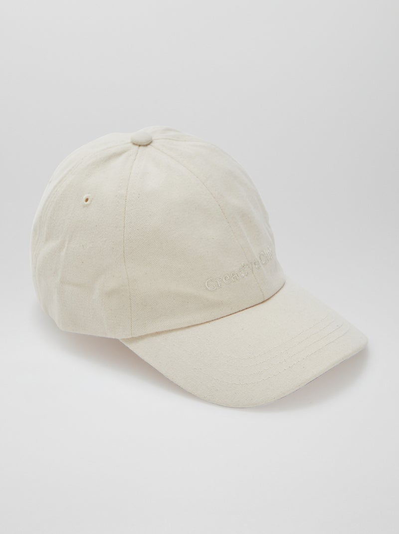 Casquette baseball en coton Crème - Kiabi