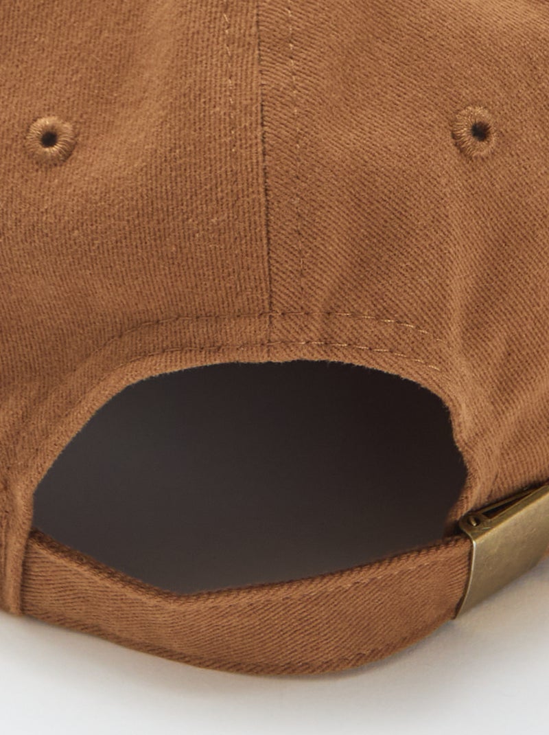 Casquette baseball en coton Marron - Kiabi