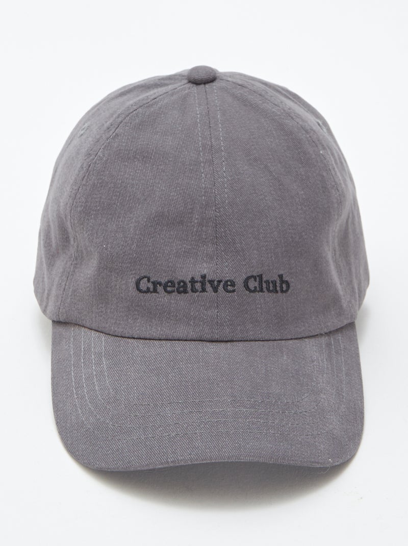 Casquette baseball en coton NOIR - Kiabi