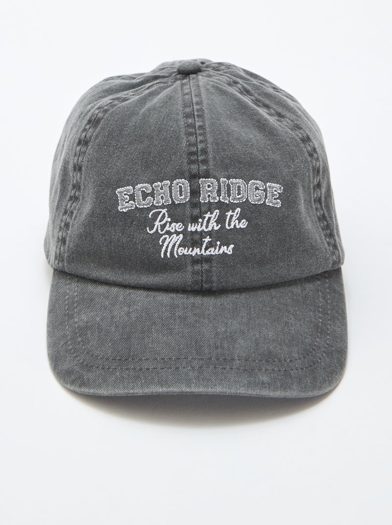 Casquette baseball en coton Noir - Kiabi