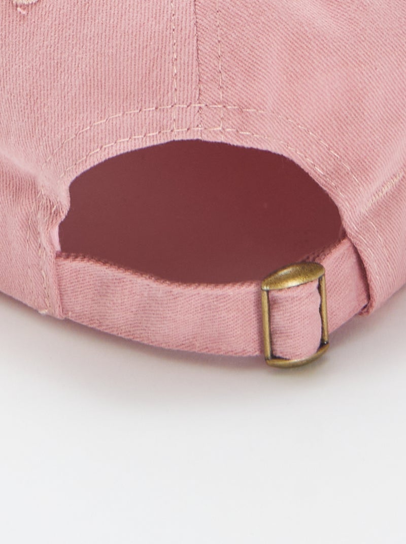 Casquette baseball en coton Rose - Kiabi