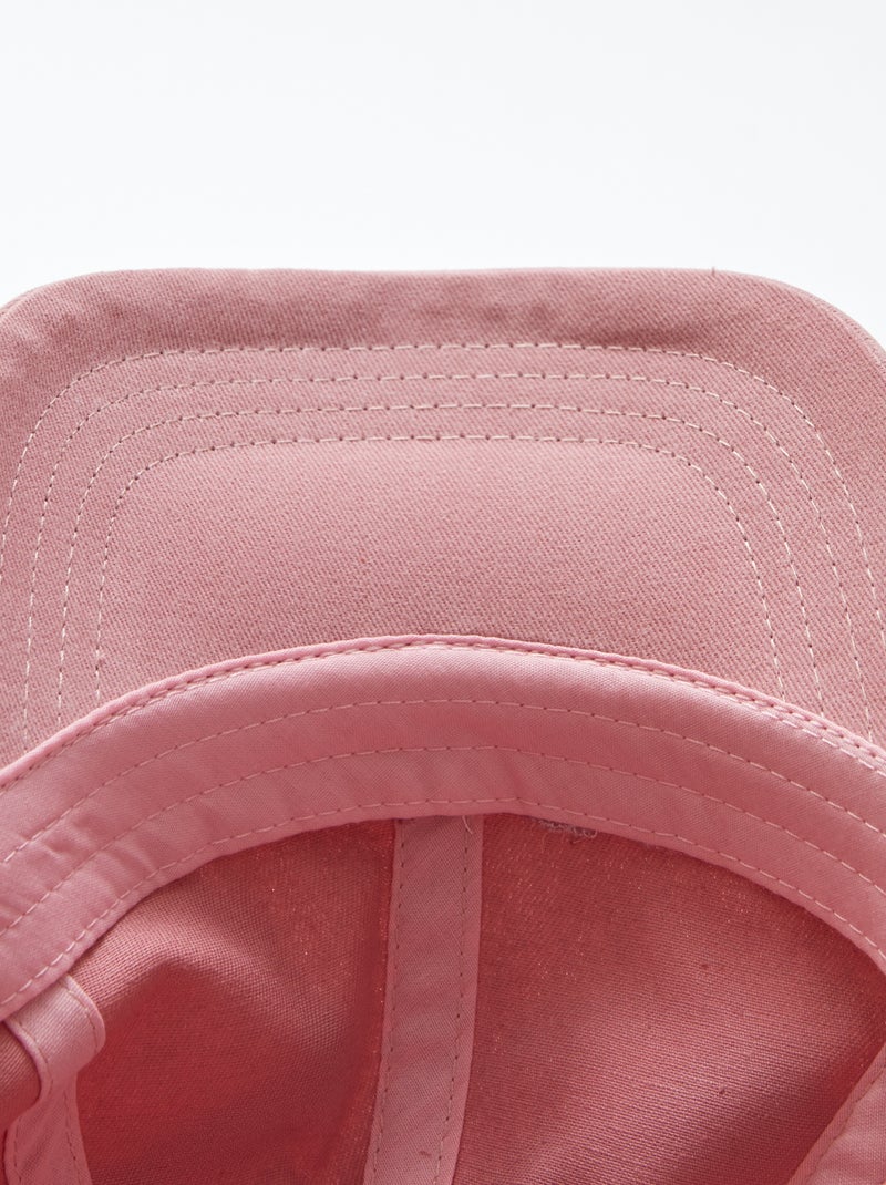 Casquette baseball en coton Rose - Kiabi