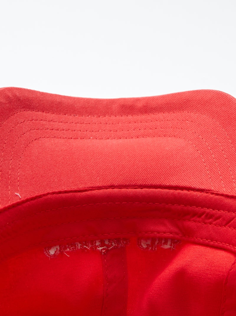 Casquette baseball en coton ROUGE - Kiabi