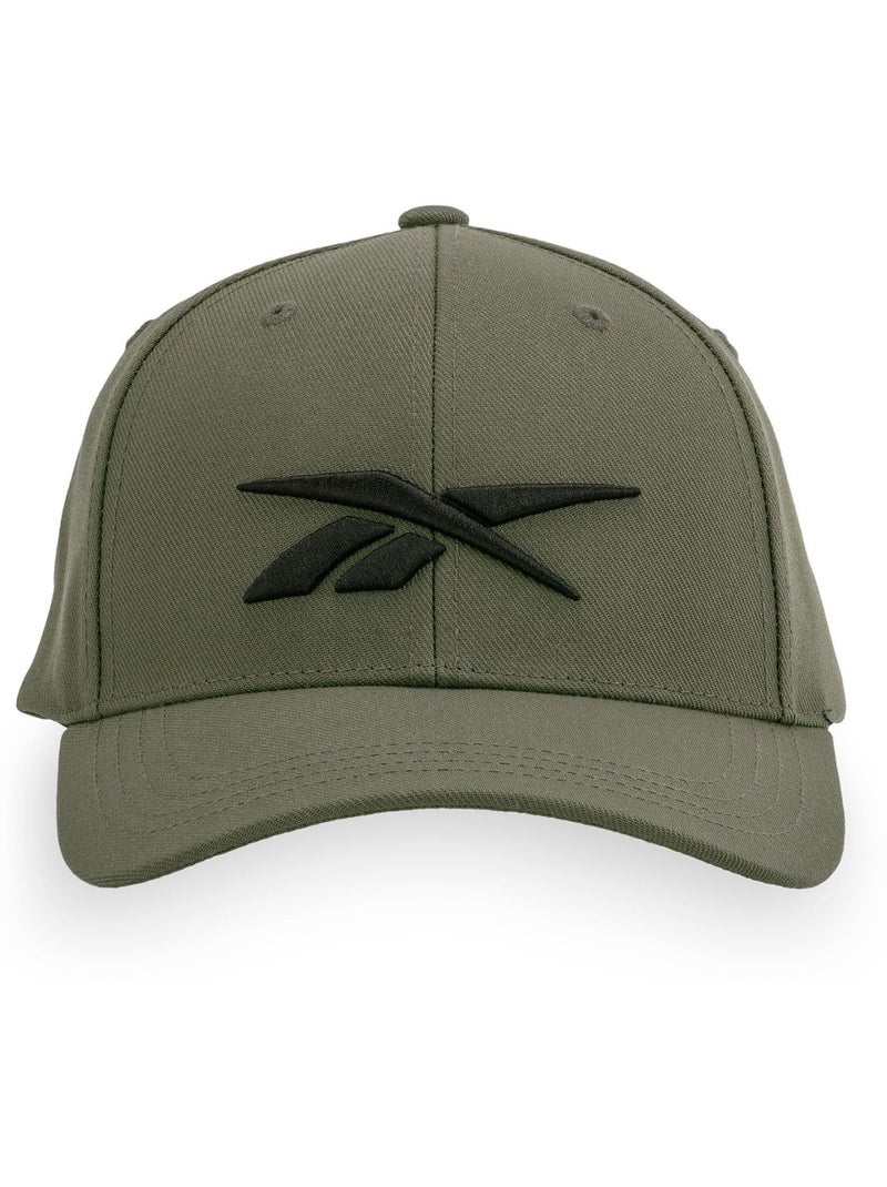 Casquette baseball en polyester avec broderie Vector Cap Reebok Vert kaki - Kiabi