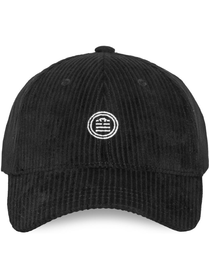 Casquette baseball en velours côtelé velvet serge blanco Noir - Kiabi